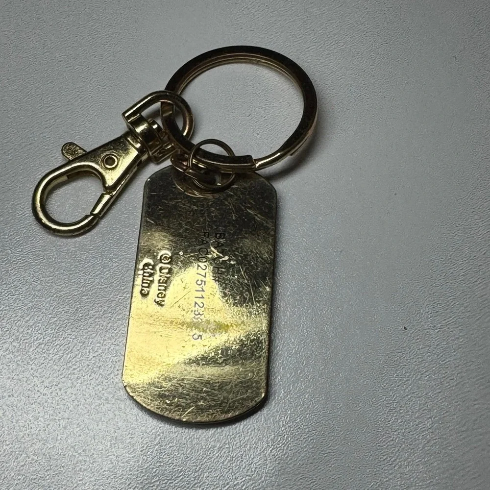 Disney The Lion King Gold‎ Keychain Metal Dog Tag Keychain Clip